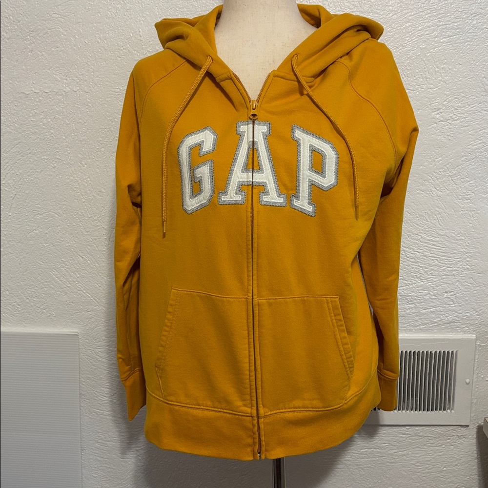 Gap Logo Women's Relaxed Zip Hoodie Color Honey